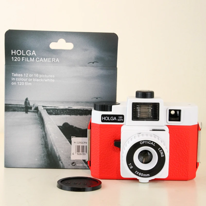 Red and White Holga 120 GCFN/GCFN с 120 среднего формата пленочная камера черный Ломо бренд - Цвет: Red and White