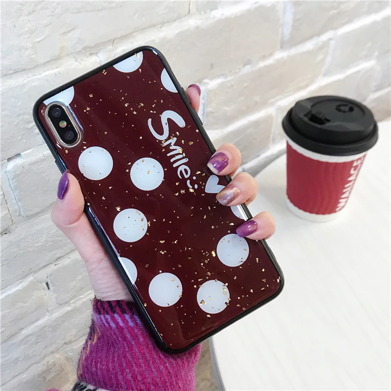 Блестящий волнистый Модный чехол для телефона iphone 8 7 Plus 6 6s эпоксидный X XR XS MAX 10