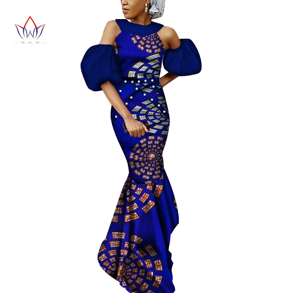 

African Outfits Africa Dress Print Dashiki Clothing Ankara ladies Wedding Gowns M-6XL Bazin Riche Abayas For Women WY4340
