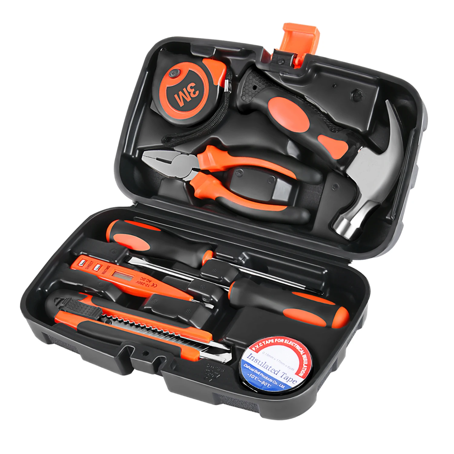 8 шт./компл. ручной инструмент набор общие бытовой ремонт комплект с Пластик Toolbox