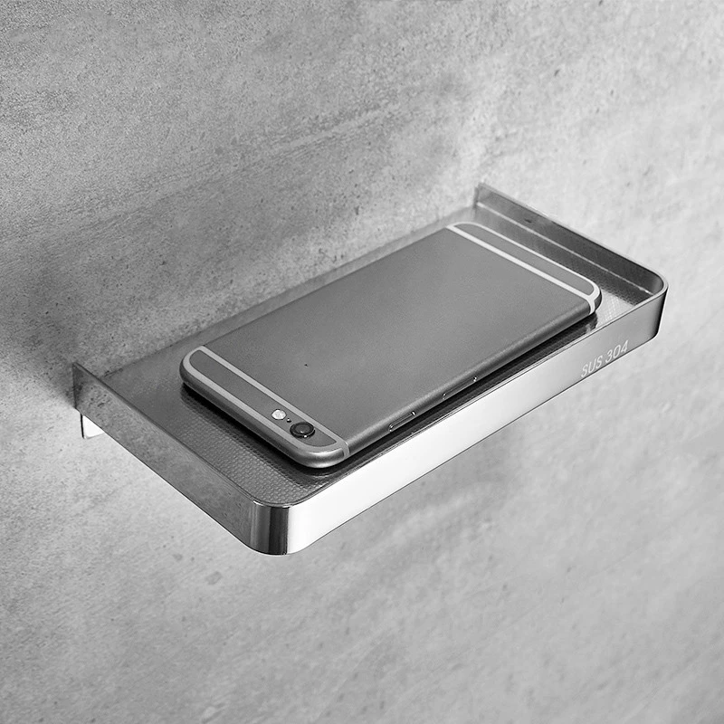 304 нержавеющая сталь мобильный телефон держатель для ванной комнаты|Полки