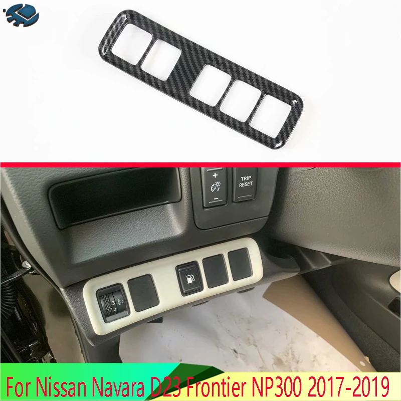 

Панель управления для Nissan Navara D23 Frontier NP300 2017-2021 в стиле углеродного волокна