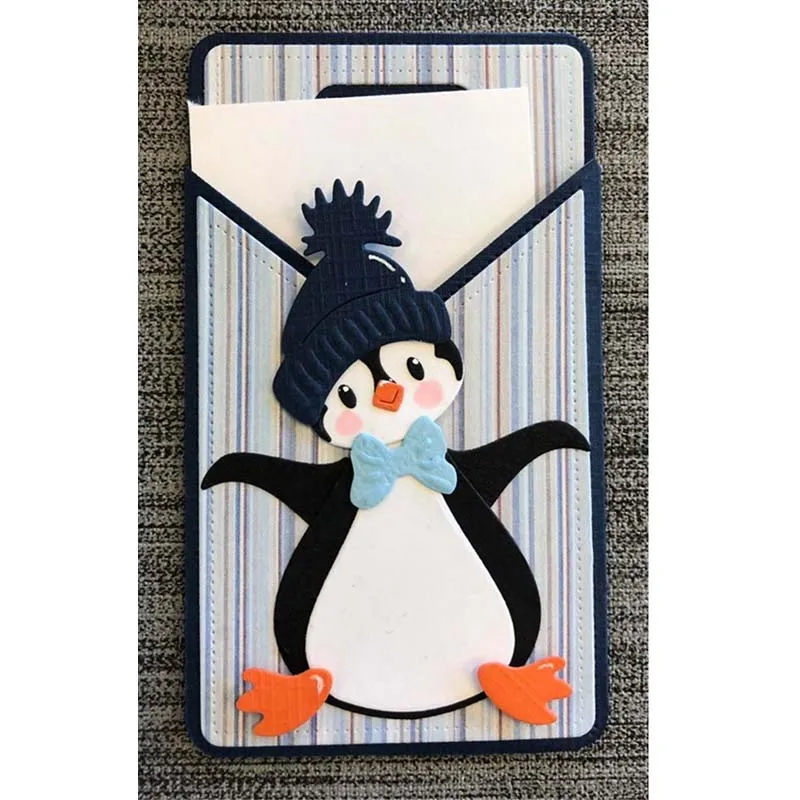 Металлические штампы для вырезания форма Пингвин украшение скрапбукинга бумаги