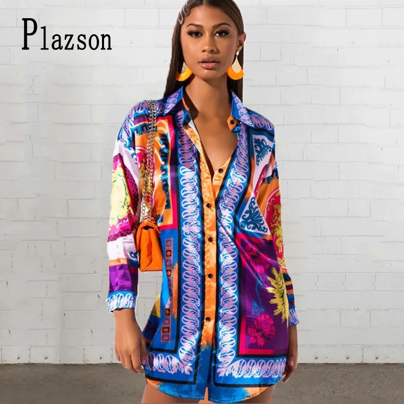 

Блузка женская с длинным рукавом и принтом, осень 2022