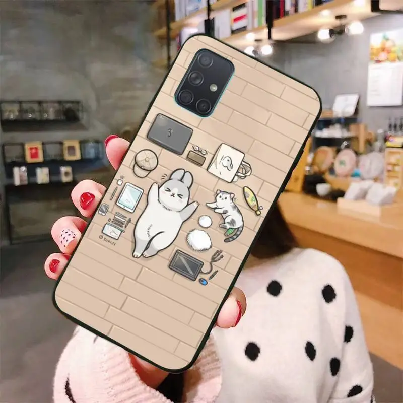Симпатичный кролик Machiko DIY окрашенный блестящий чехол для телефона Samsung A10 A20 A30 A40