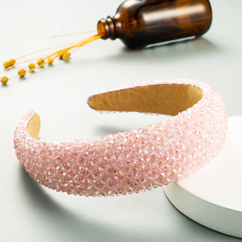 

2020 new wide brim hairband ladies gemstone simple knotted hairband women fashion headdress girls hair accessories