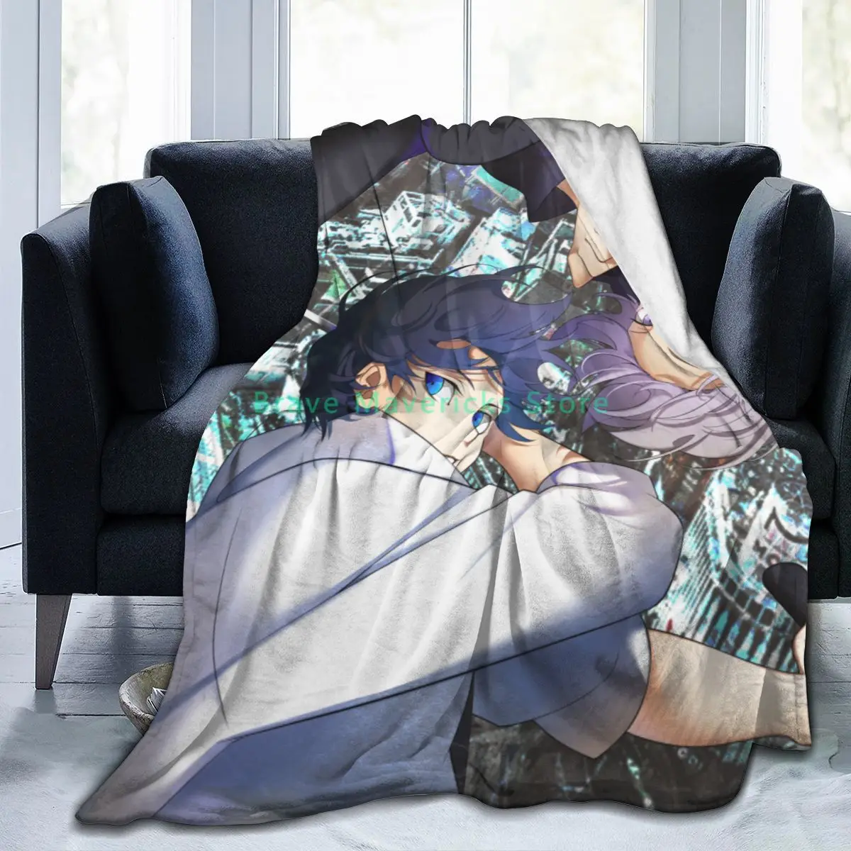 

Fashion Anime Jujutsu Kaisen 3D printed blanket bedspread blanket retro bedding square picnic wool soft blanket Quick Dry