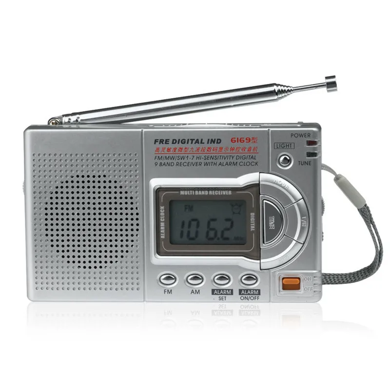 Портативный многодиапазонный цифровой радиочасы таймер управления FM WM SW динамик