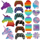 Игрушка антистрессовая с ананасами и радужными пузырьками, антистрессовая настольная игрушка для детей и взрослых, с сенсорным аутизмом, СДВГ, депрессией