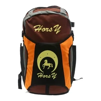 brown professional horse riding boot bag helmet bags parent child equestrian equipment backpack for kids with hat compartment