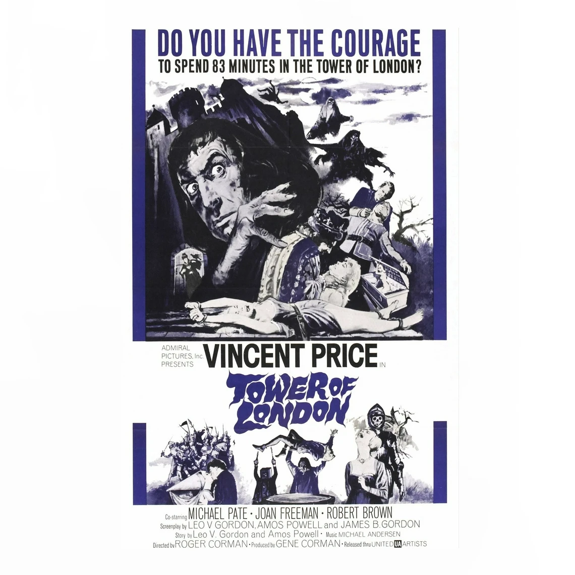 Лондонская башня (1962) постер историческая драма и фильмы ужасов Настенный декор