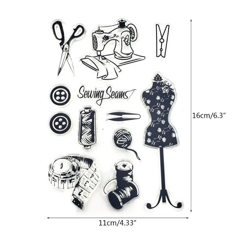 Sewing Machine Silicone Clear Seal Stamp DIY Scrapbooking Embossing Photo Album Decorative Paper Card Craft Art Handmade Gift images - 6