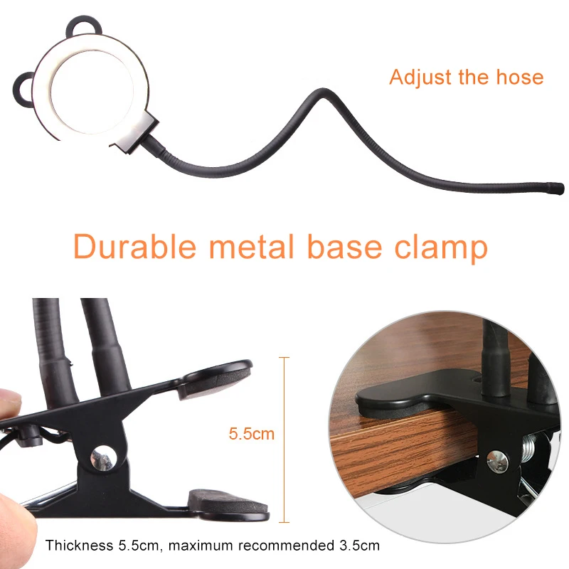 MAMEN фотостудия селфи кольцо свет LED с держателем сотового телефона для Youtube Live Stream