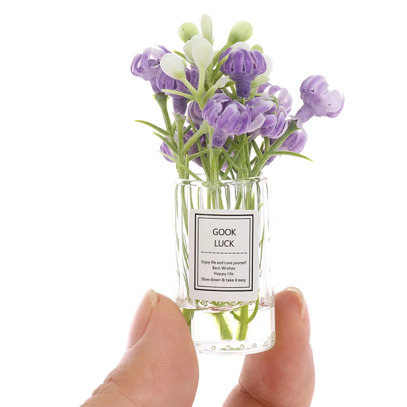 

Dollhouse Miniature Jasmine Flower Vase Doll Home Simulation Potted Plants Furniture Home Decoration Simulation Potted