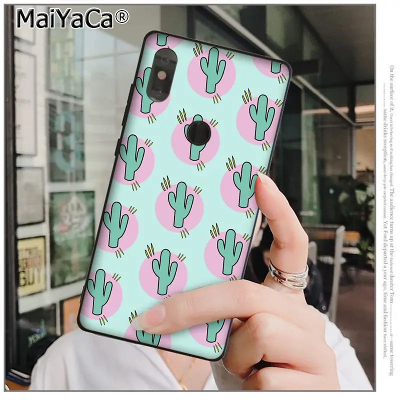 MaiYaCa карамельные цвета мультфильм Кактус Coque Shell чехол для телефона Xiaomi 8 9 se Redmi 6 pro