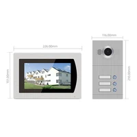 Jeatone Tuya smart 7 inch WIFI Doorbell Video intercoms for 3 Floors Apartment wireless AHD door camera