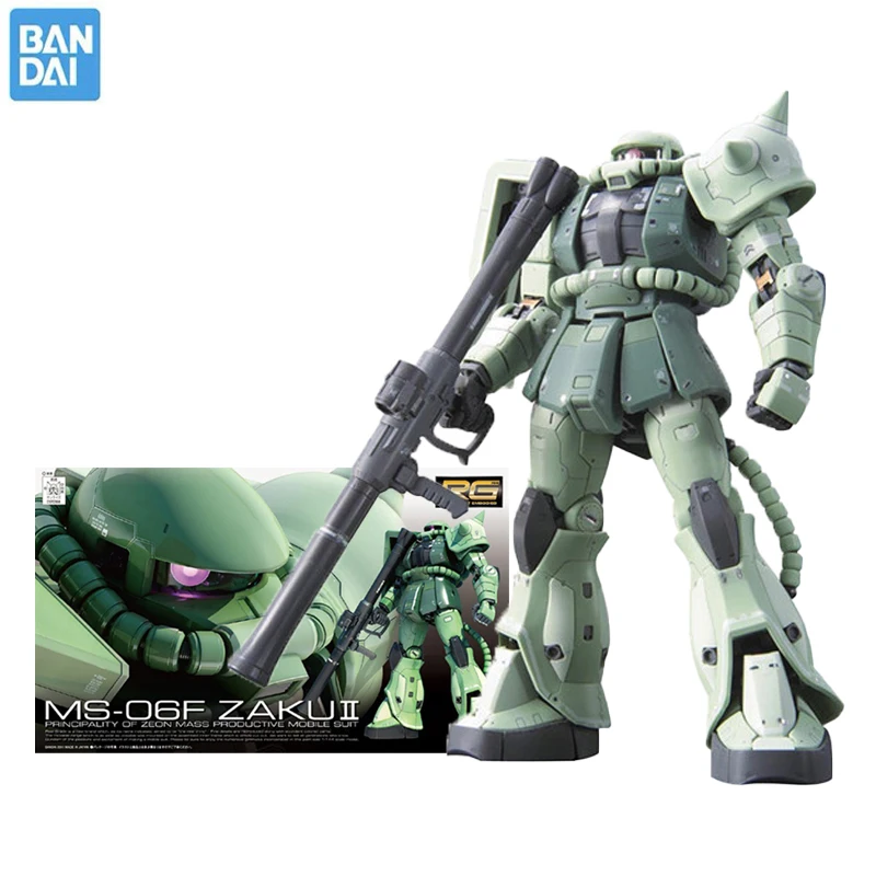 

In Stock Original Bandai Gundam RG 04 1/144 Zaku 2 MS-06F Pvc Action Figure Collectible Model Speelgoed Voor Kinds