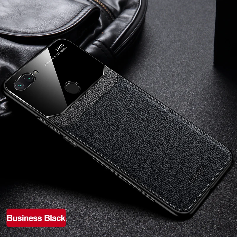 black Для Xiaomi mi 8 9 Pro Чехол для mi 8 Lite чехол для mi 9se Max 2 3 CC9 Pro акриловое стекло анти-падение из искусственной кожи чехол - Цвет: black