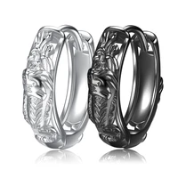 kofsac new fashion hip hop rock creative tiger hoops lovers jewelry 925 sterling silver earrings for men women party accessories