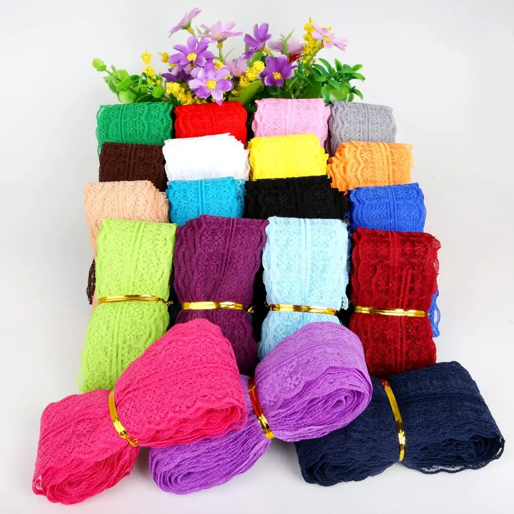 Кружевная лента для шитья 5 ярдов 45 мм без растяжки самодельного украшения одежды