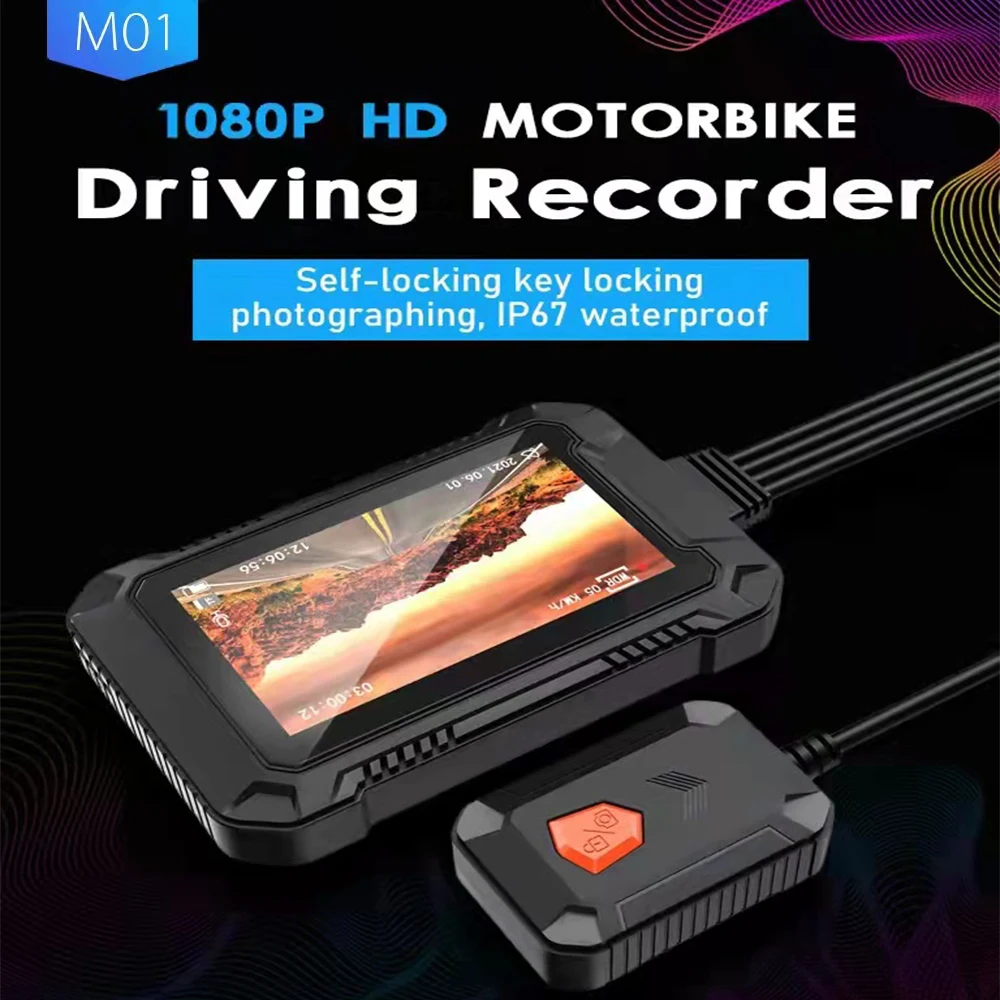 

Видеорегистратор M01 для мотоцикла с GPS-камерой и сенсорным экраном, 1080P