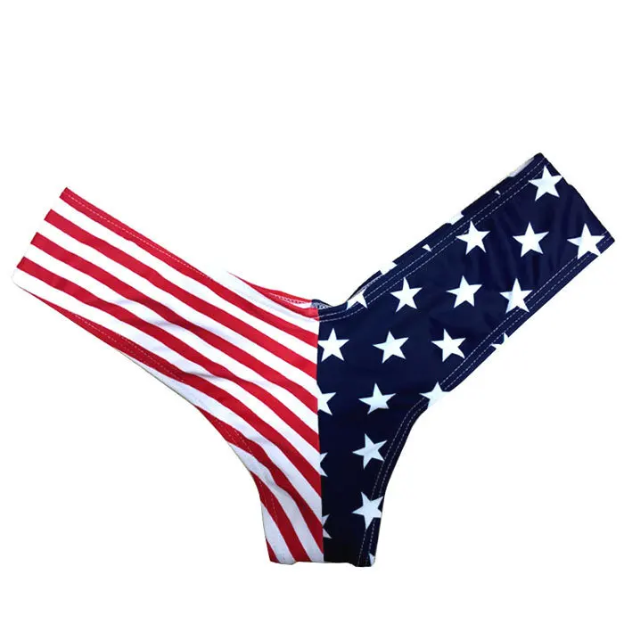 Женские Трусики бикини в форме флага бразильском стиле с v образным