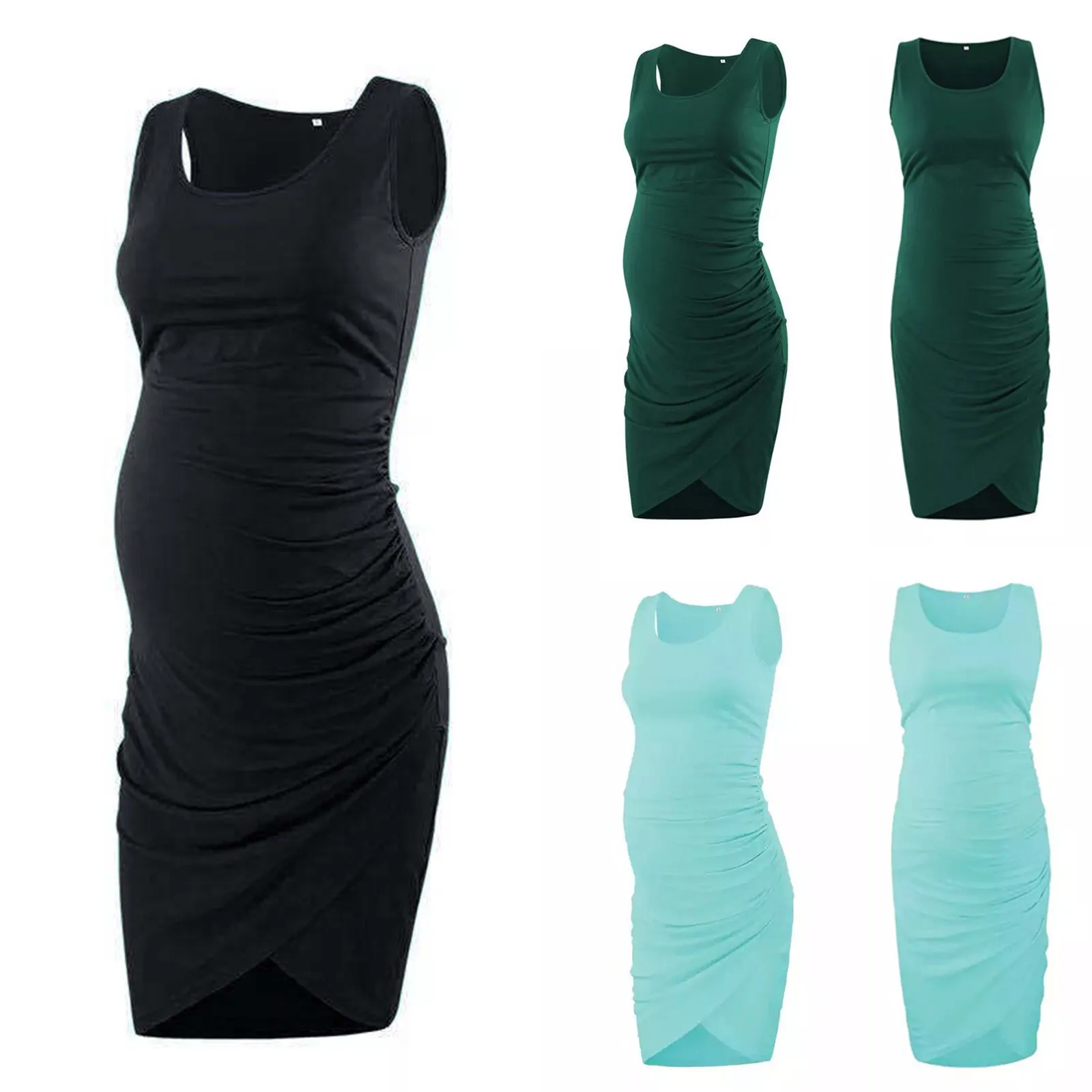 

Causal Pregnant Dress Women Summer Autumn U-Neck Sleeveless Breast-Feeding Pregnant Maternity Nursing Dress robes de maternité