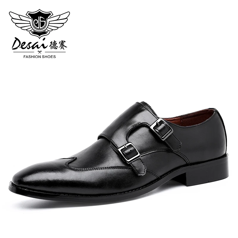 DESAI/Новое поступление Мужские модельные повседневные туфли из натуральной кожи