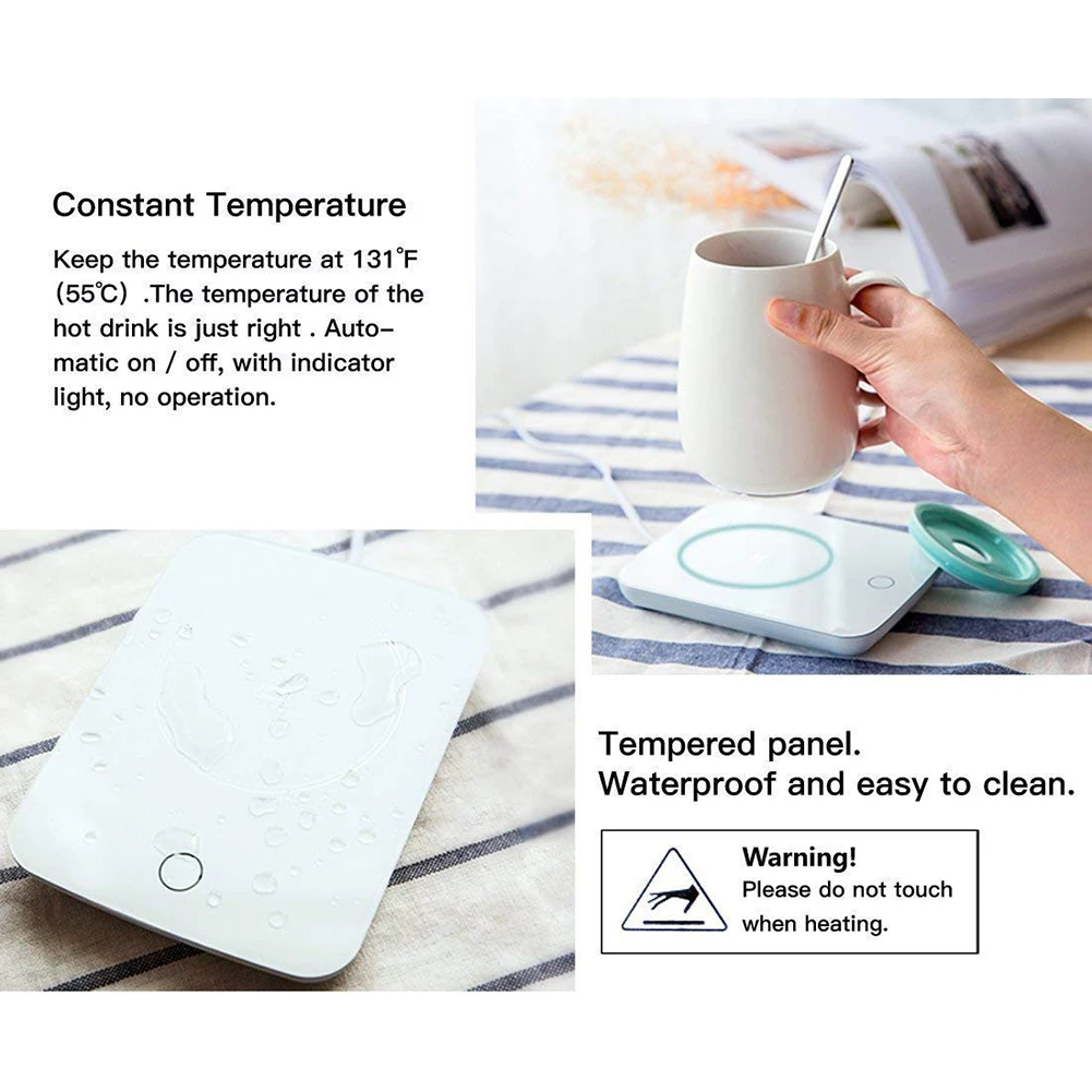 Офисный нескользящий нагреватель с USB чашкой для кофе молока чая напитков