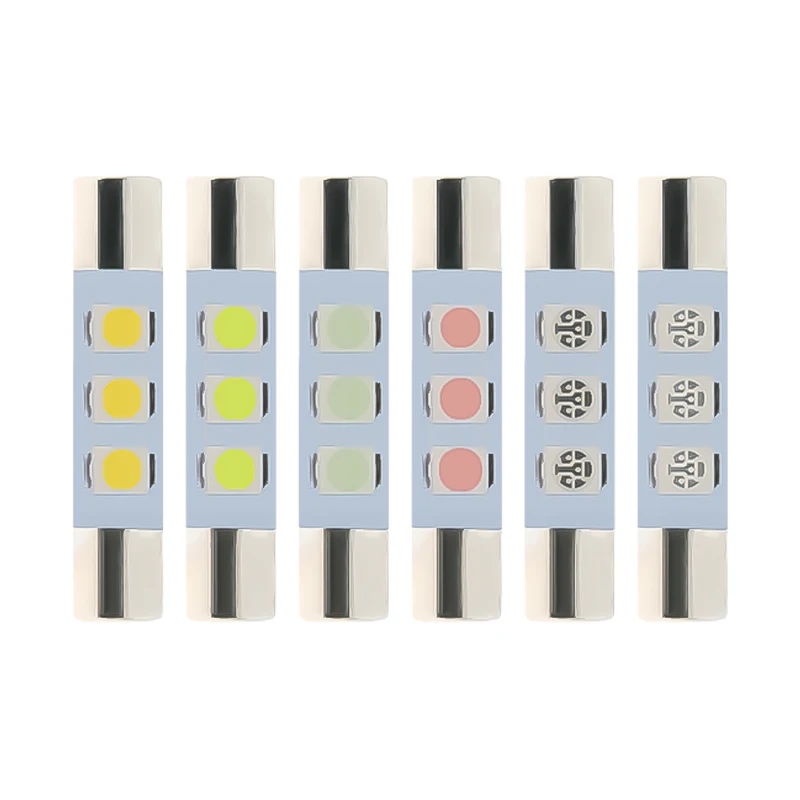 5pcs AC8V Car Festoon 29mm 31mm Style LED Light Replace Incandescent Fuse Lamp Bulbs 8V Fits Vintage Stereo Audio Receivers | Автомобили и