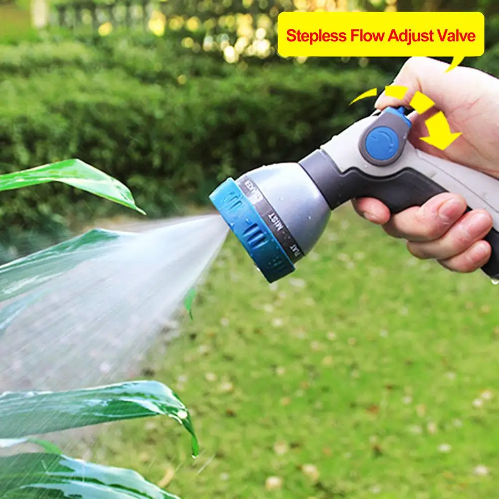

8 Pattern Garden Water Gun Ajustable Nozzle Lawn Sprinkler Household Car Washing Water Sprayer Pipe Hose Nozzle Sprinkle Tool