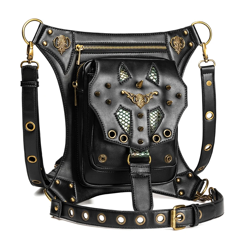 Сумка-мессенджер для мужчин и женщин черная кожаная поясная сумка в стиле