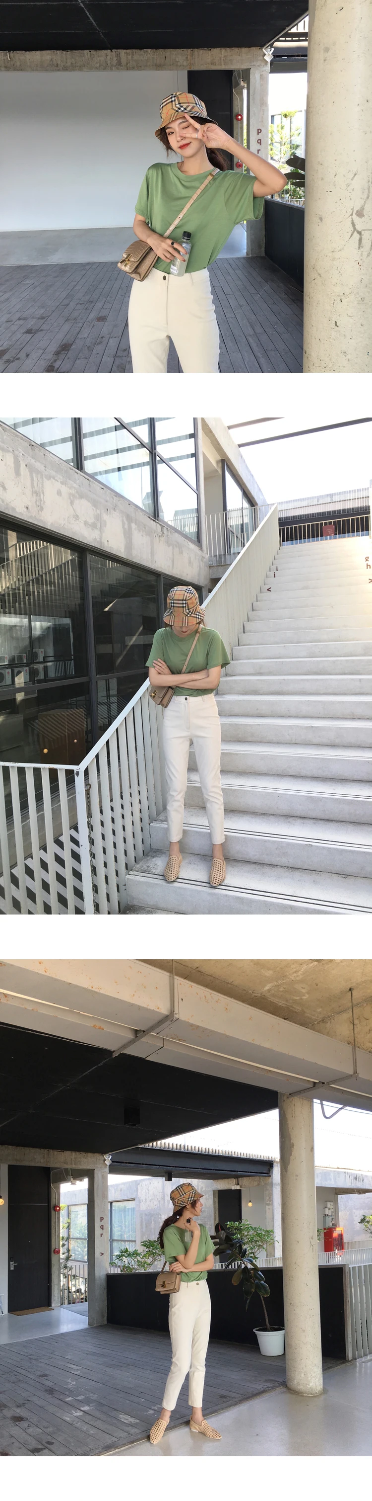 Casual High Waist Pencil Cotton Pants Women Solid Ankle-length Pants OL Elegant Female Summer Trousers