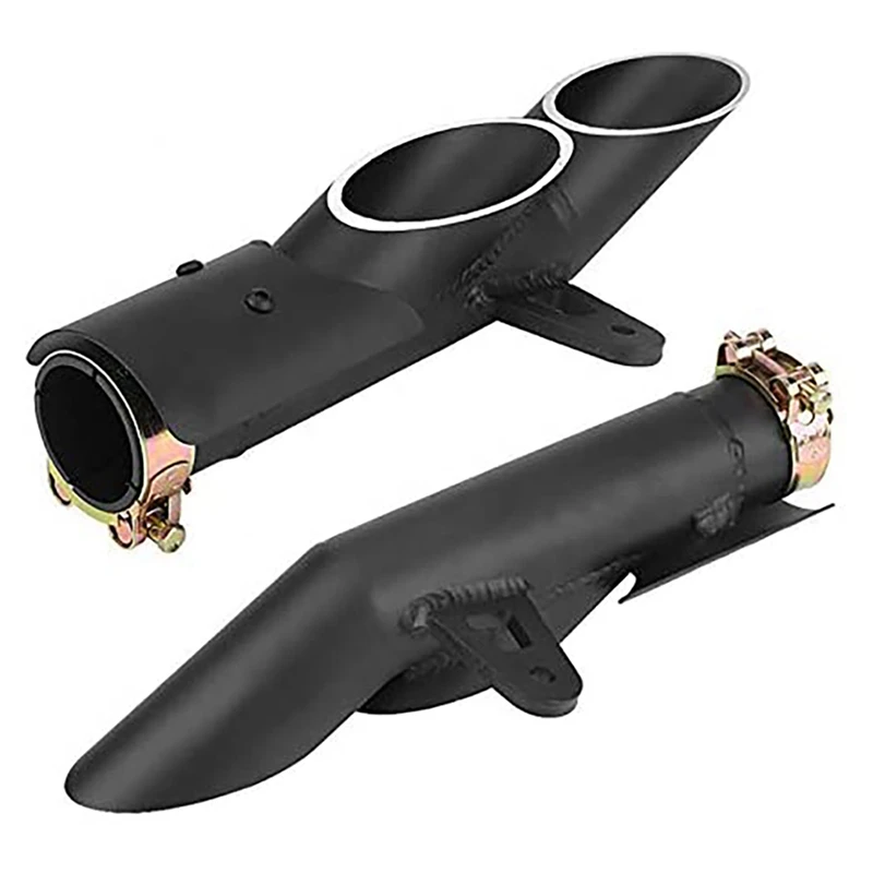 Универсальный алюминиевый глушитель выхлопной трубы для мотоцикла с двойным