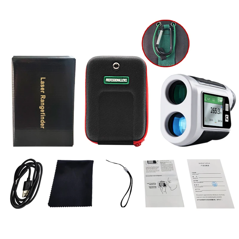 

longshuo Golf laser rangefinder 1000m Slope Flag-Lock slope pin Laser Rangefinder for Hunting Laser Distance meter