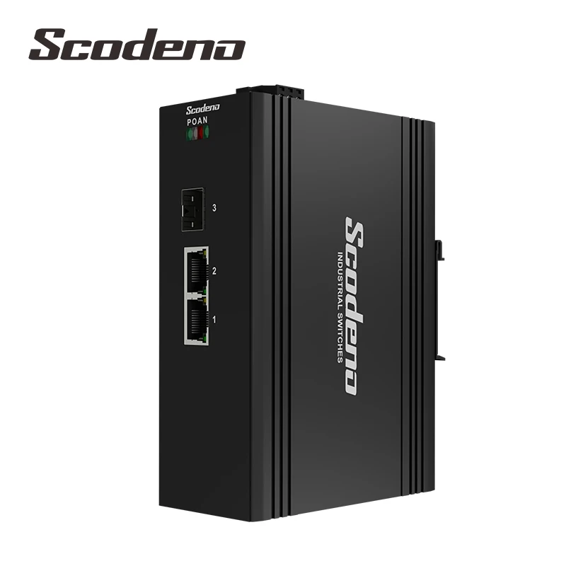 Scodeno Porto Industrial Gigabit Din-trilho Rede Interruptor Não Gerenciado Slot 1sfc Ip40 2