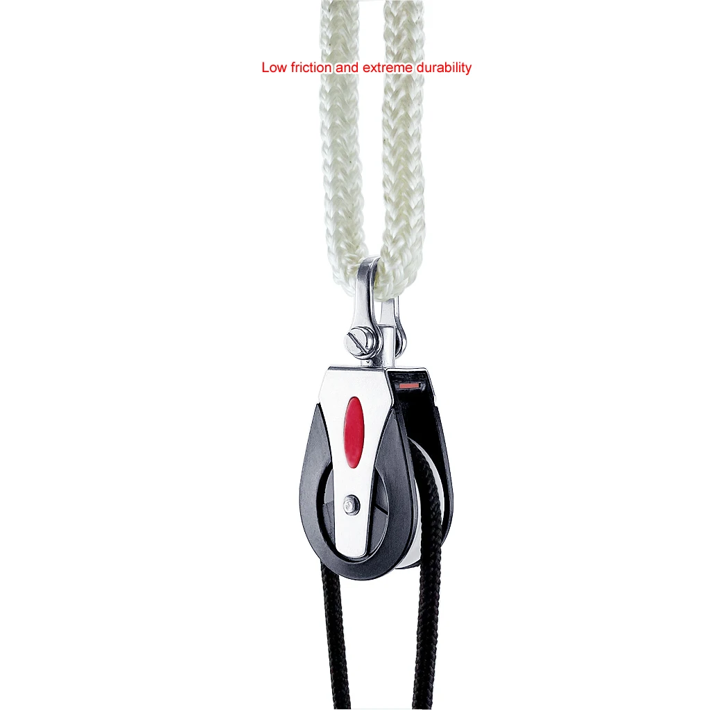 

1500Lbs Load Sheave Block Universal Head Single Pulley Swivel Shackle Sailboat Plain Bearing Block Rope Runner Boat Accessories