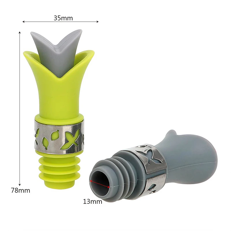 

Creative Lily Manual Corkscrew Red Wine Silicone Pourer Wine Mouth Wine Bottle Cap Vacuum Sealing Stopper Aerator Kitchen Tools