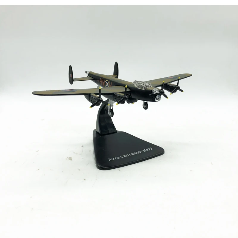 

1/144 WWII ATLAS avro lancaster mkIII Fighter Diecast Metal Military Plane Aircraft Airplane Model Toy for Collections