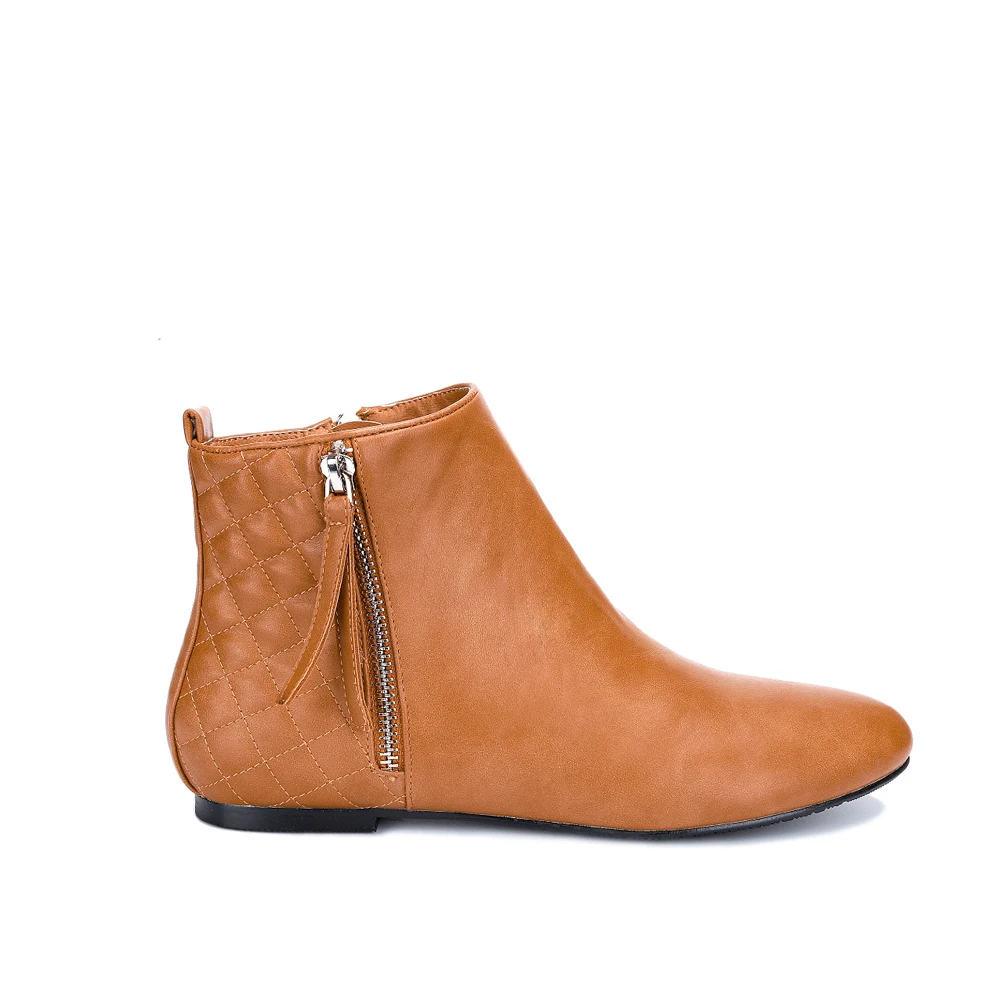 MaxMuxun/Новинка Женские ботильоны на плоской подошве с острым носком Модные