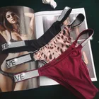 Женские трусики в европейском и американском стиле, сексуальные стразы, трусики с заниженной талией и высокой вилкой, стринги с леопардовым принтом, XY144