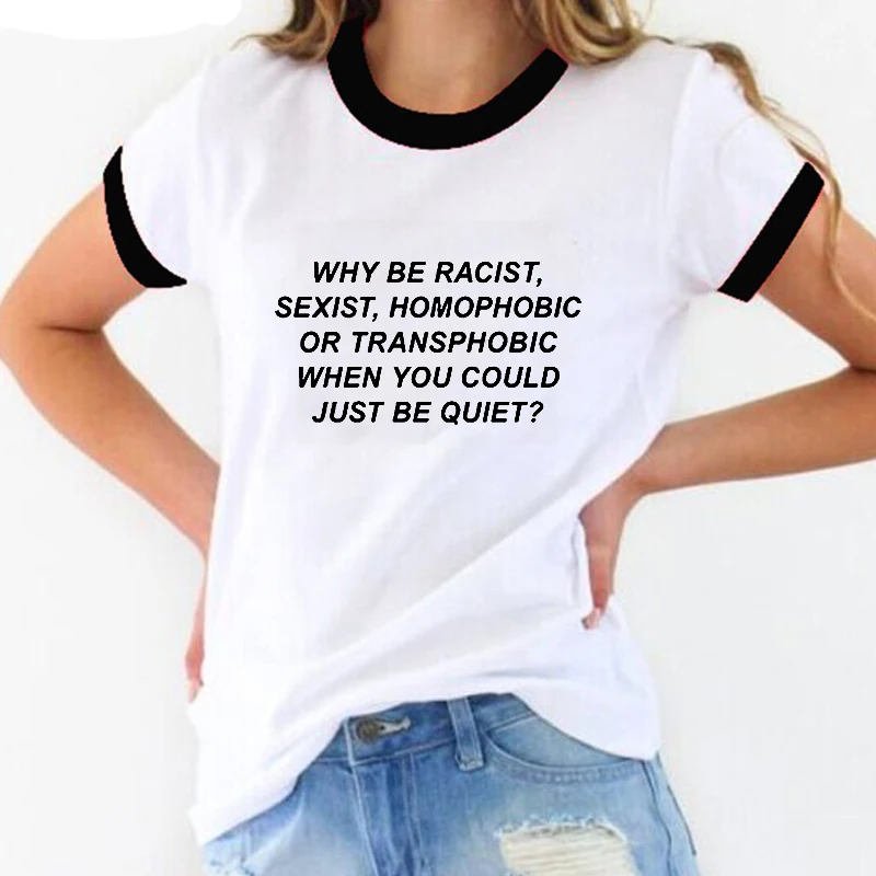 Why Be racist Equal Rights Ringer футболка унисекс модная Frank Ocean Pride Gay Guys Lesbian Tumblr хипстерская