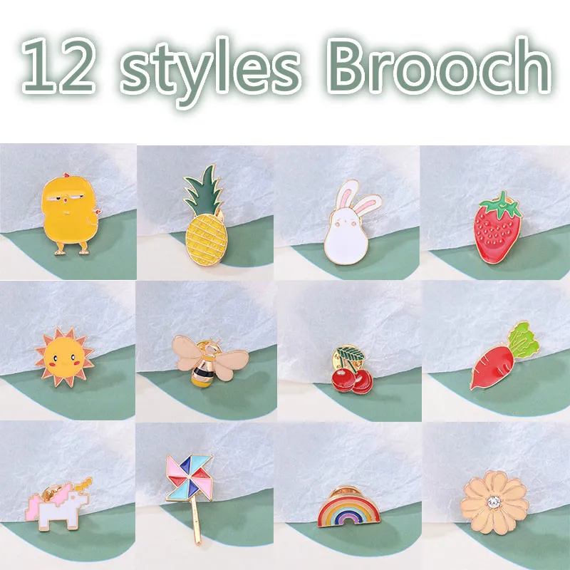 2019 Симпатичные фрукты Клубника животных брошка мультфильм набор одежды сумка