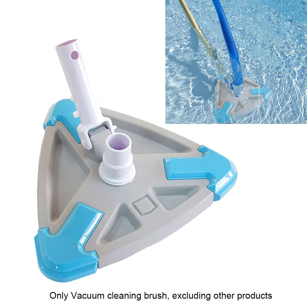 

Triangular Shape Walls Inground Manual Swimming Pool Tiles Floors Tool Heavy Duty With Hose Outdoor Vacuum Cleaning Brush