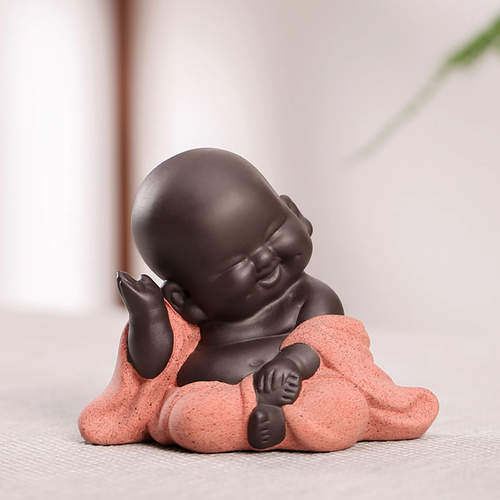 Ceramic Little Baby Monk Happy Buddha Statue Figurine Ornaments Dolls Arts | Дом и сад