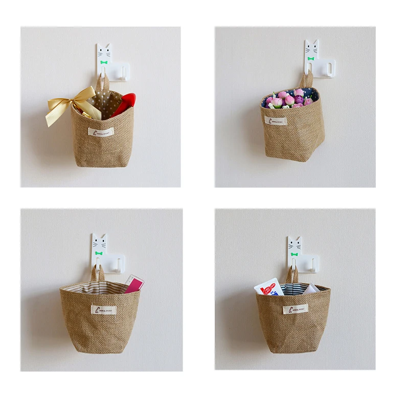 Новый домашний декор подвесная карманная корзина для хранения маленький мешок