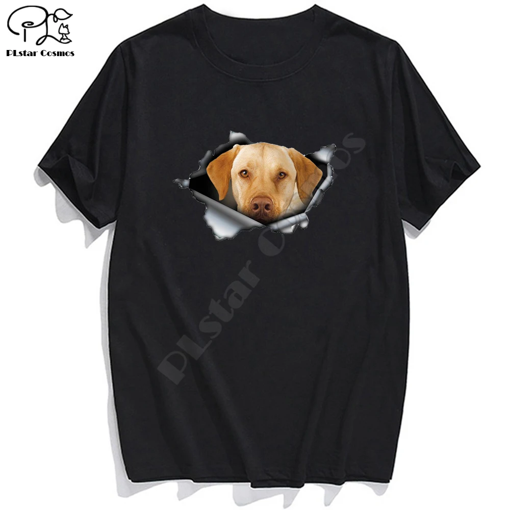 

T Shirt Fashion Brand summer funny dog printed t-shirt men for women shirts Hip hop tops black cotton tees style-2