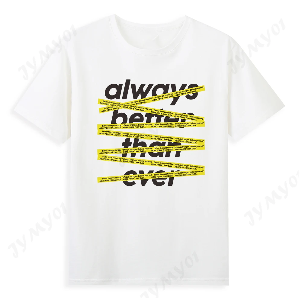 

Pure Cotton Men's T-shirt Fashion Tops Interesting Pattern Black Printed Letters Graffiti Style European Congee Size T-shirt