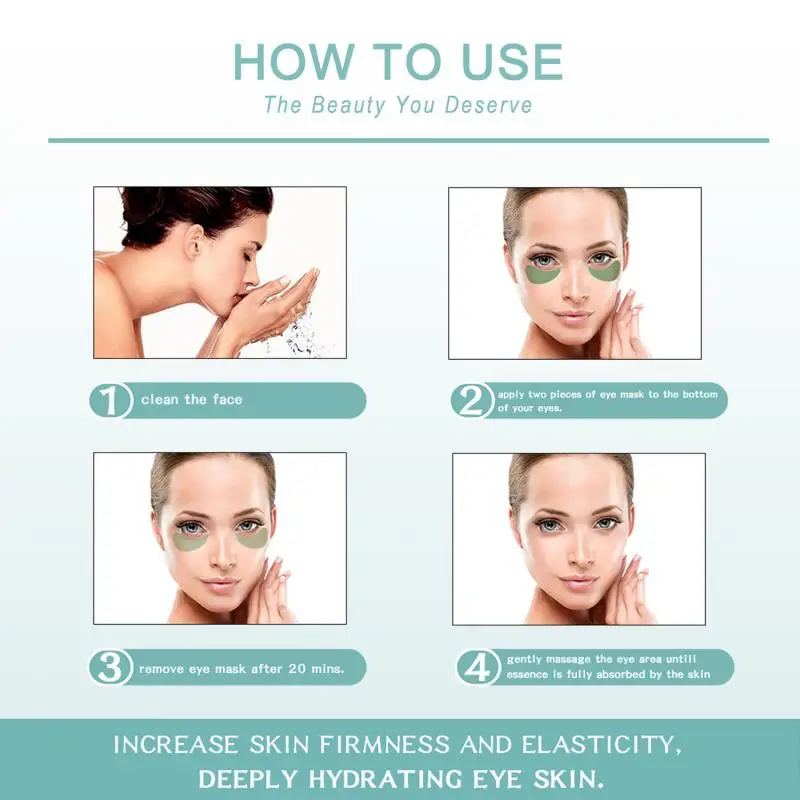 60 шт. золота коллагеновая маска для глаз против морщин устраняет темные круги