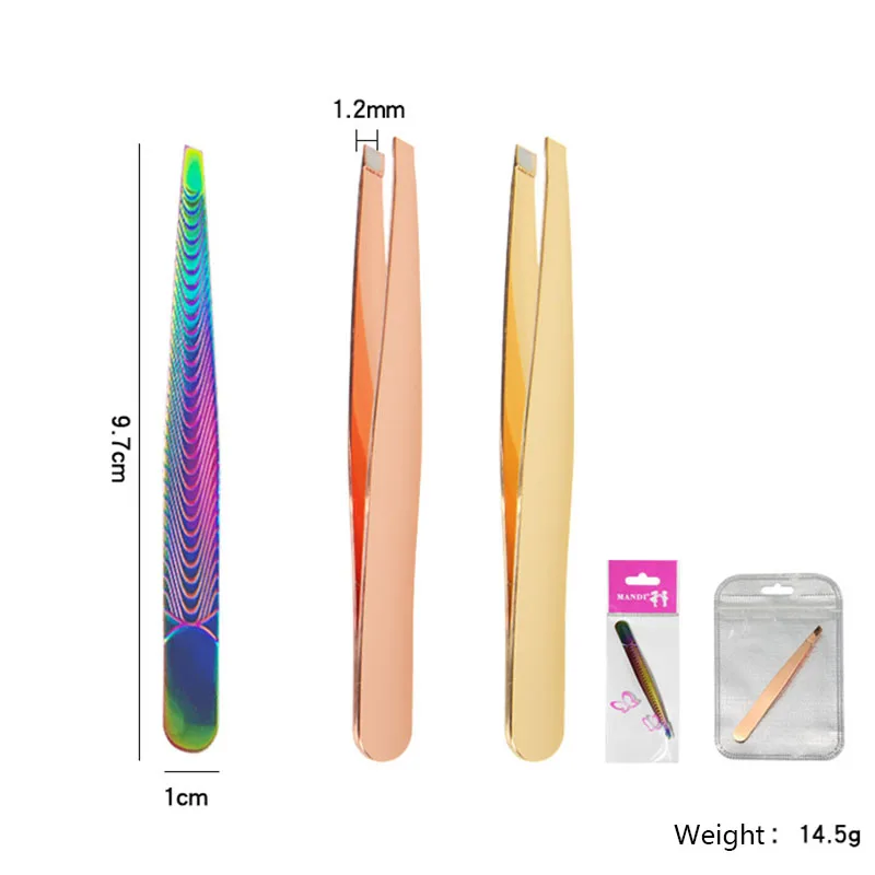 

Stainless Steel Tweezers Eyebrow Tweezers for Eyelash Extensions Lash Tools Hair Removal Clip Eyebrows Professional Accessories